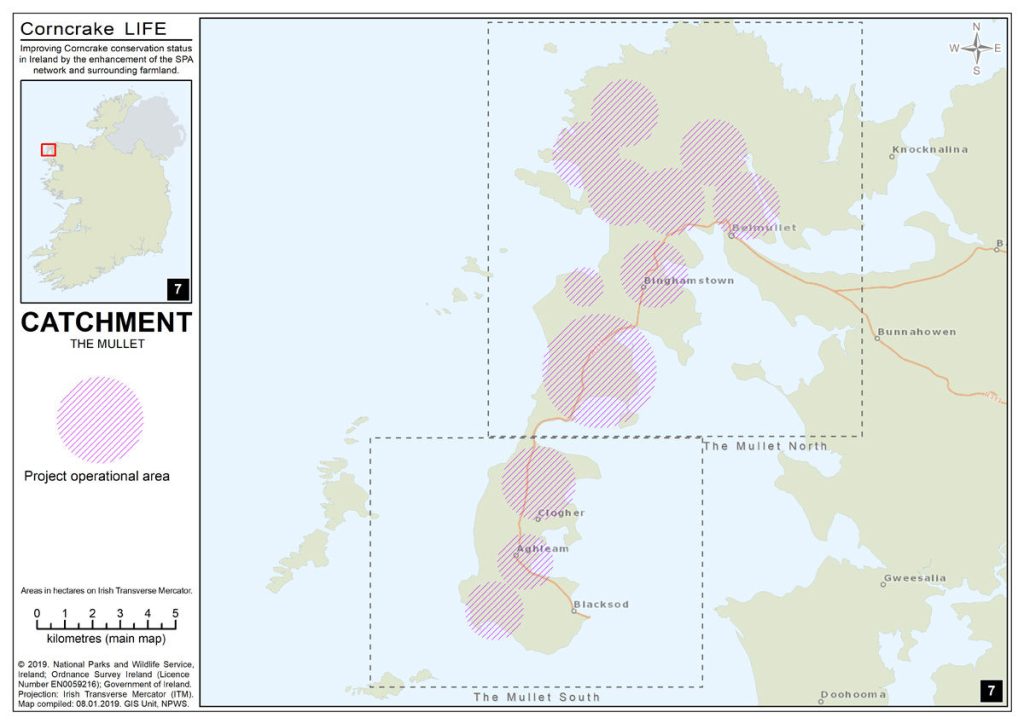 The Mullet Catchment Area Map