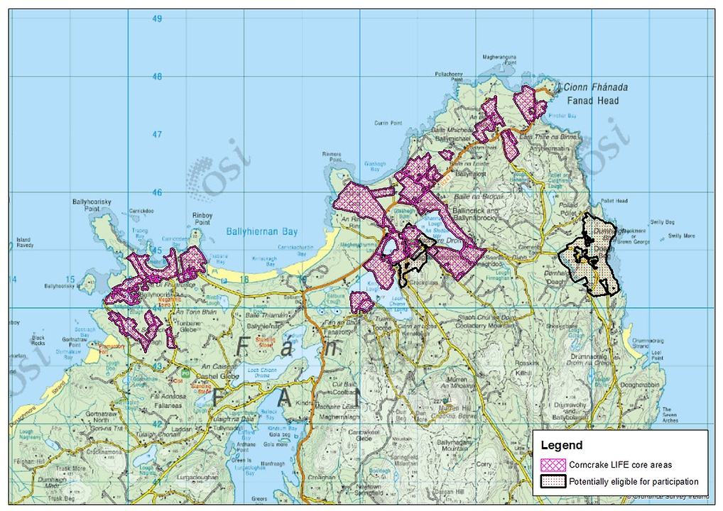 Fanad Head-Gebietskarte