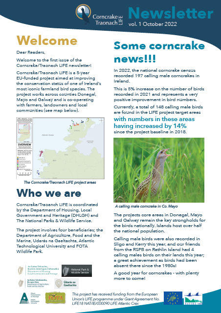 Corncrake LIFE Newsletter - October 2022